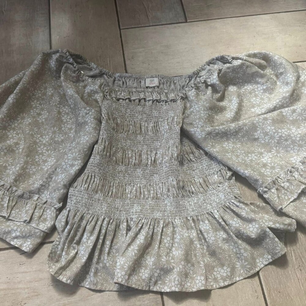 Adorbs Crop Top with Puffy Sleeves